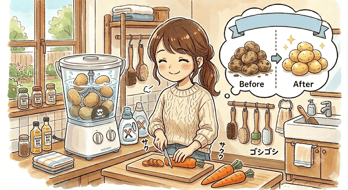 ウォッシュボーイはじゃがいも洗いに使える