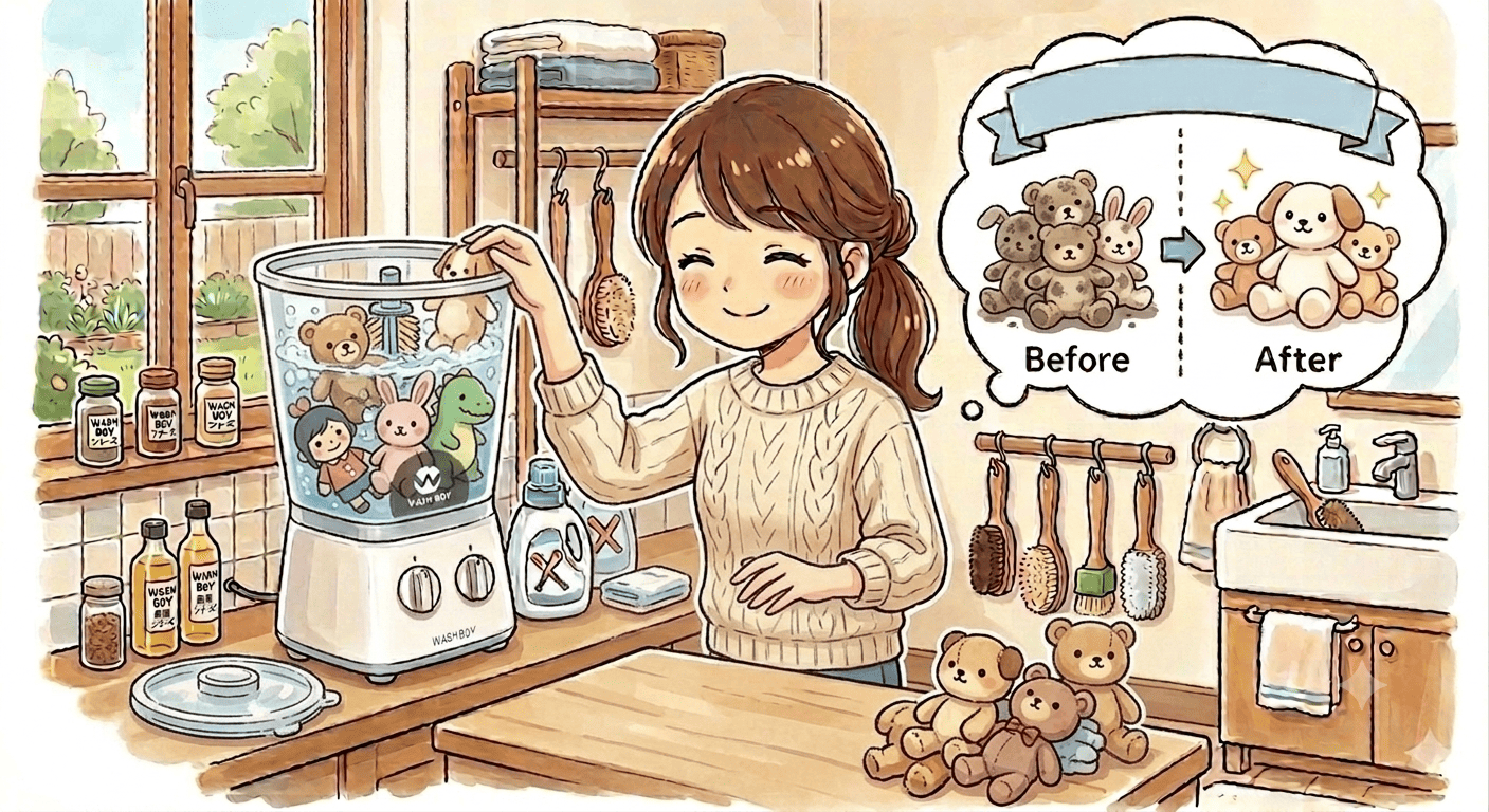 ウォッシュボーイでぬいぐるみが洗える