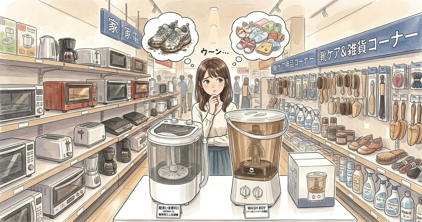 靴洗いま専科3とウォッシュボーイを比較